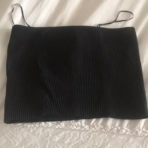 Black Bandeau Crop Top